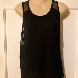 OLD NAVY ACTIVE "Go Dry" Black Lightweight Loose Fit Slvls Exercise Top ~ Sz M